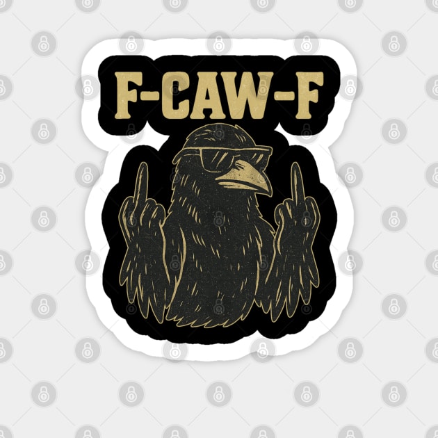 F-CAW-F Crow Vintage Distressed Sticker by Stylecombinator